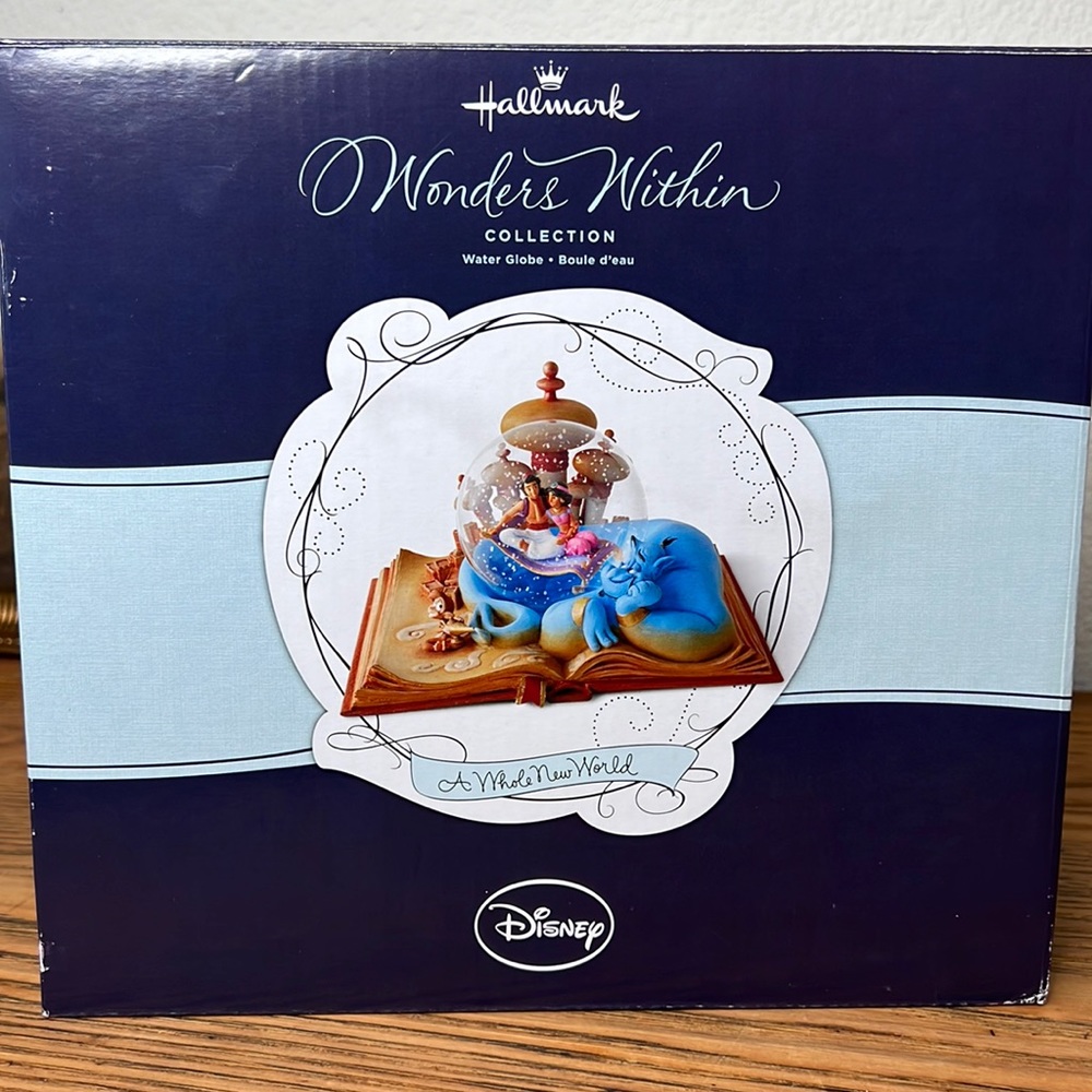 Disney 2014 Hallmark Wonder Within Collection Water Globe “A Whole New World”